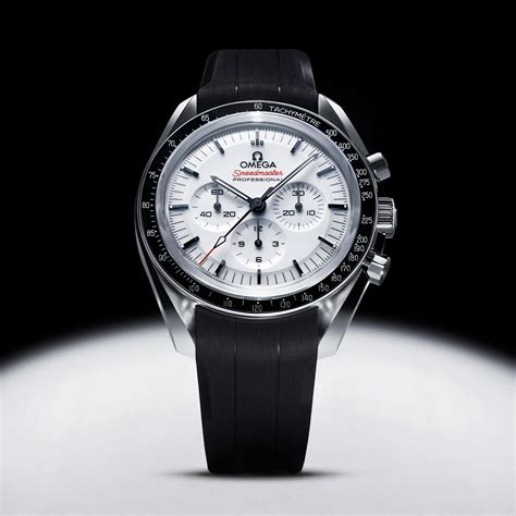 omega speedmaster professional white dial price|white face omega speedmaster automatic.